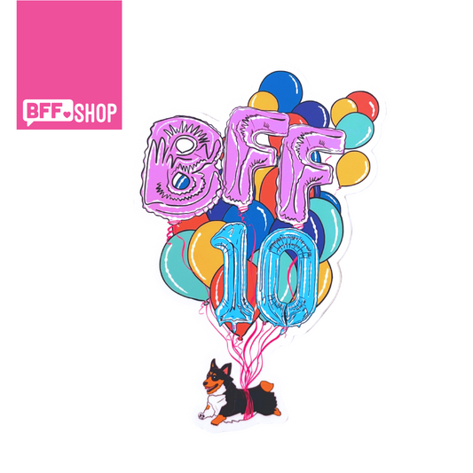 BFF 10 Year Anniversary Sticker