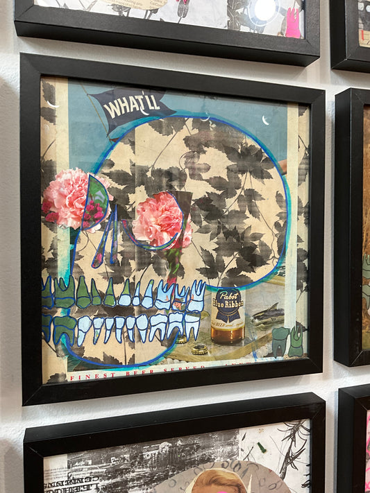 Petshop - Cody Heinert - 95 - Pabst Blue Ribbon, Hops, Flower Eyes and Peter Pan Teeth Skull