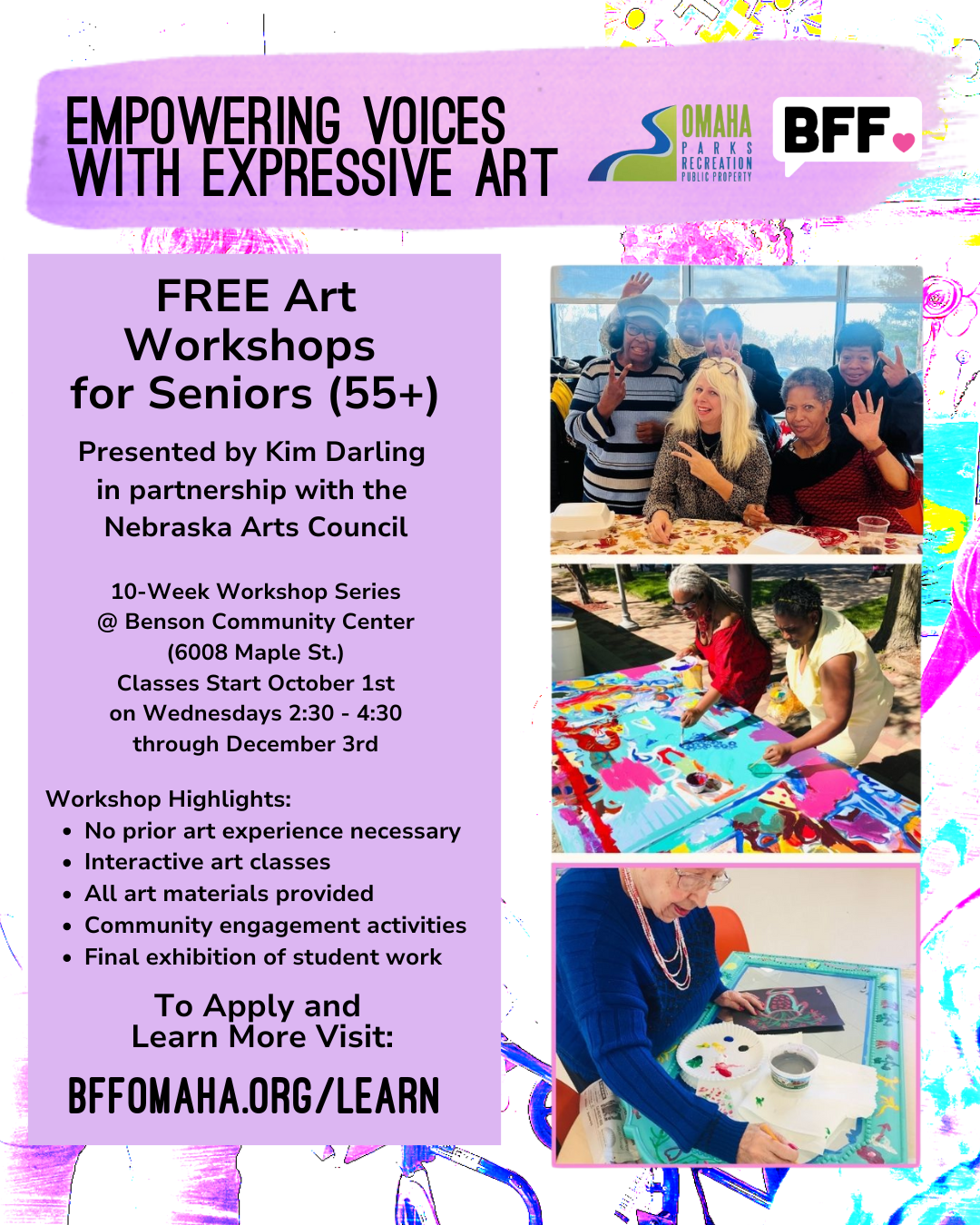 Empowering Voices w/ Expressive Art - FREE Art Workshops for Seniors